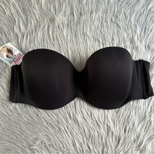Maidenform Sweet‎ Nothings Perfect Coverage Strapless Bra Womens Size 40C Black